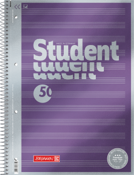BRUNNEN Collegeblock Premium Student „Noten“ DIN A4 50 Blatt 90g – Lineatur 14